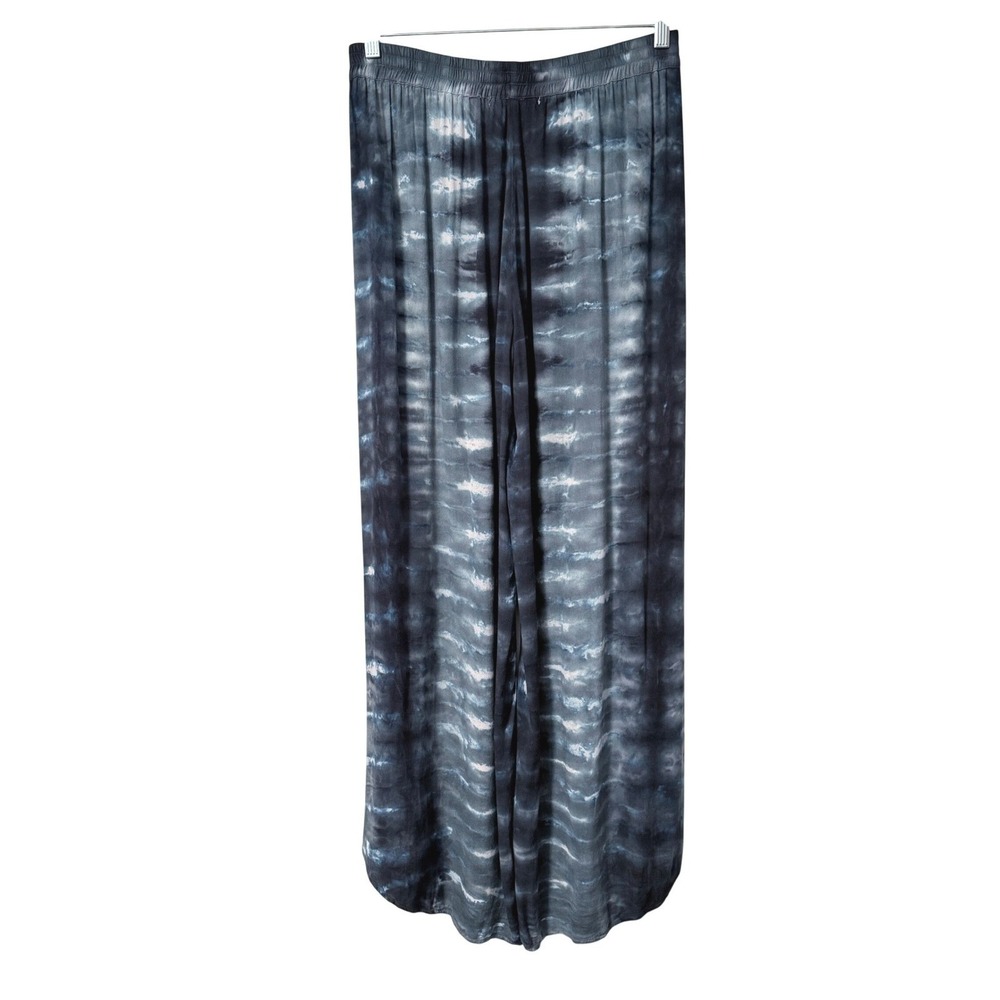 Young Fabulous & Broke Pants Womens M Blue Tie Dye Tulip Split Leg Rayon Boho - Picture 4 of 10